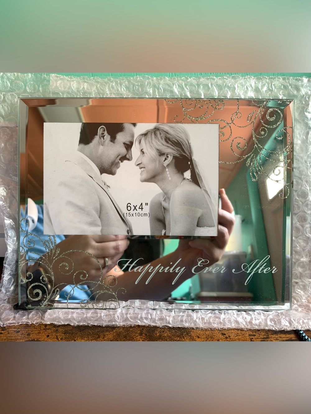 Happily Ever Photo Frame - 6x4" Mirror Frame